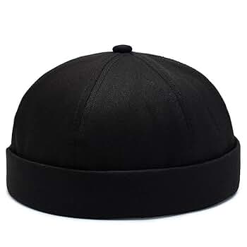 L Oversize Brimless Cap, Men Skullcap Rolled Cuff No Visor